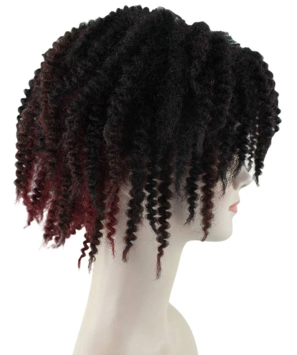 Short Black Dreadlock Womens Wig | Party Ready Fancy Cosplay Halloween Wig | Premium Breathable Capless Cap