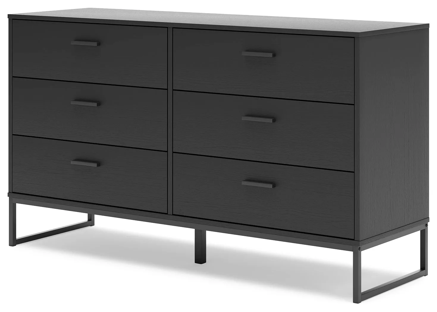 Socalle Twin Panel Headboard with Dresser and Chest in Black